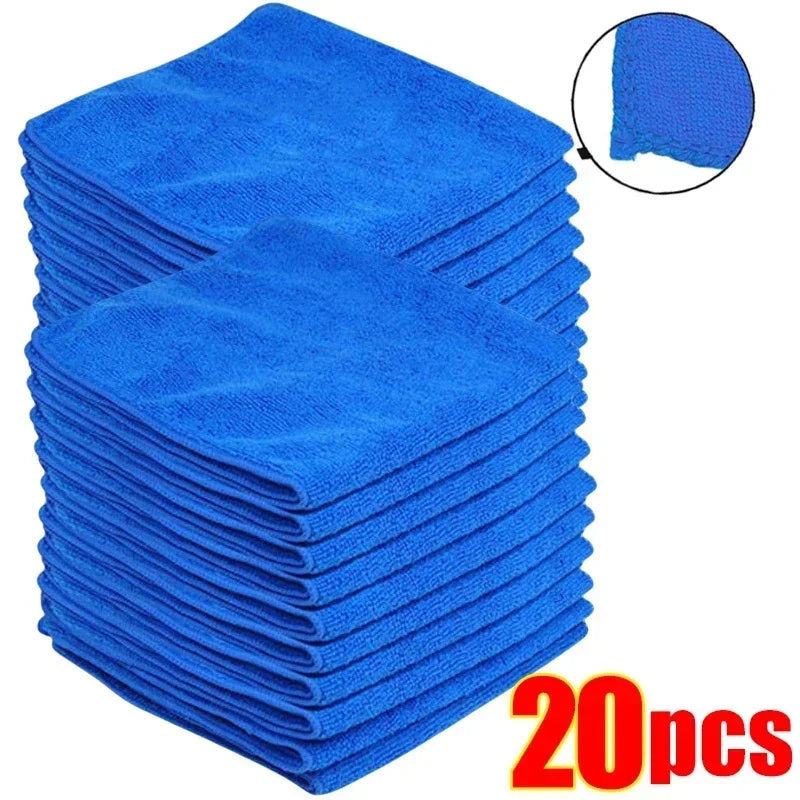 10-20Pcs Microfiber Towels Car Wash Drying Cloth Towel Household Cleaning Cloths Auto Detailing Polishing Cloth Home Clean Tools